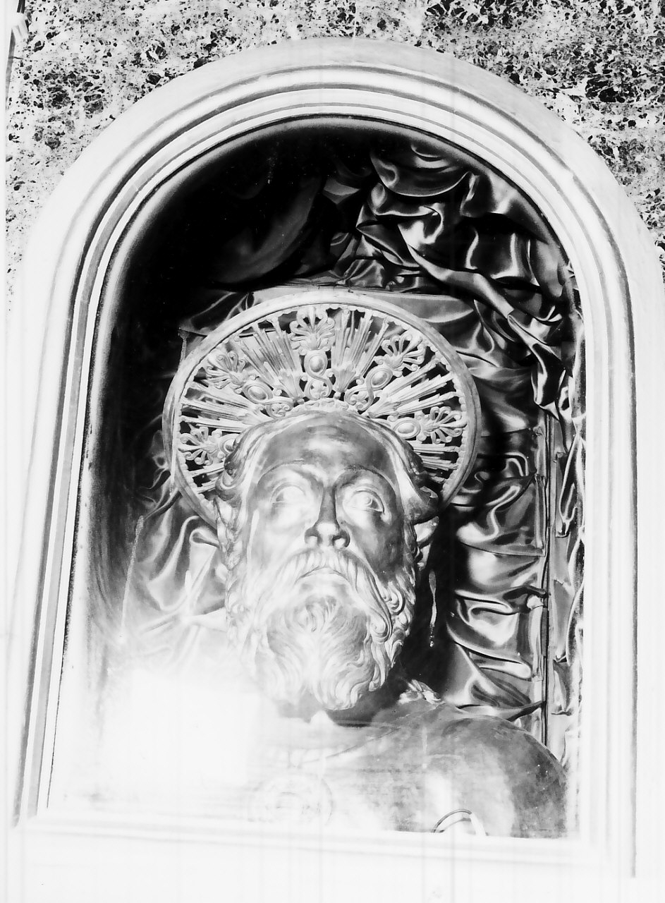 San Nicodemo (reliquiario antropomorfo - a testa, opera isolata) - bottega Italia meridionale (sec. XVI)