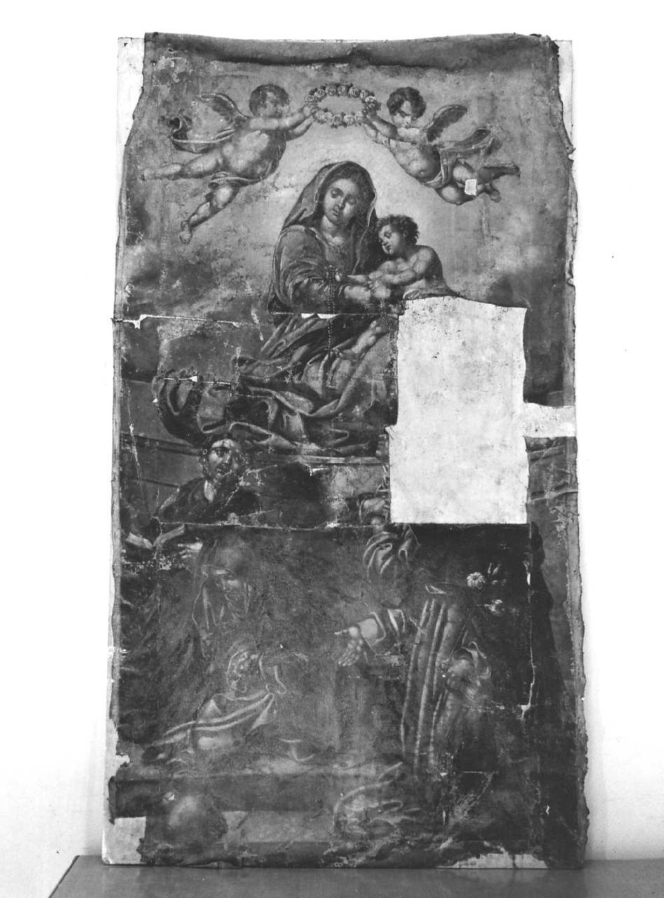 Madonna del Rosario e Santi (dipinto, opera isolata) - ambito calabrese (fine/inizio secc. XVIII/ XIX)