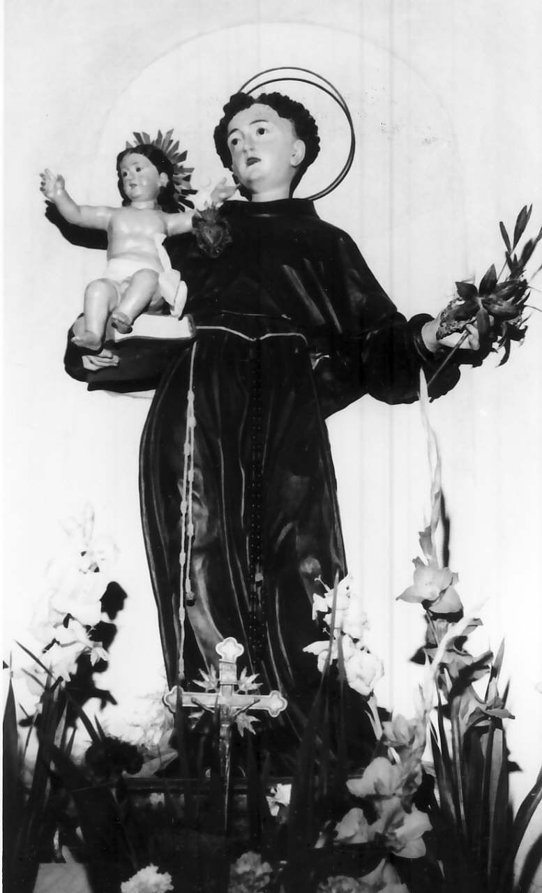 Sant'Antonio da Padova con il bambino (statua, opera isolata) - bottega calabrese (sec. XIX)