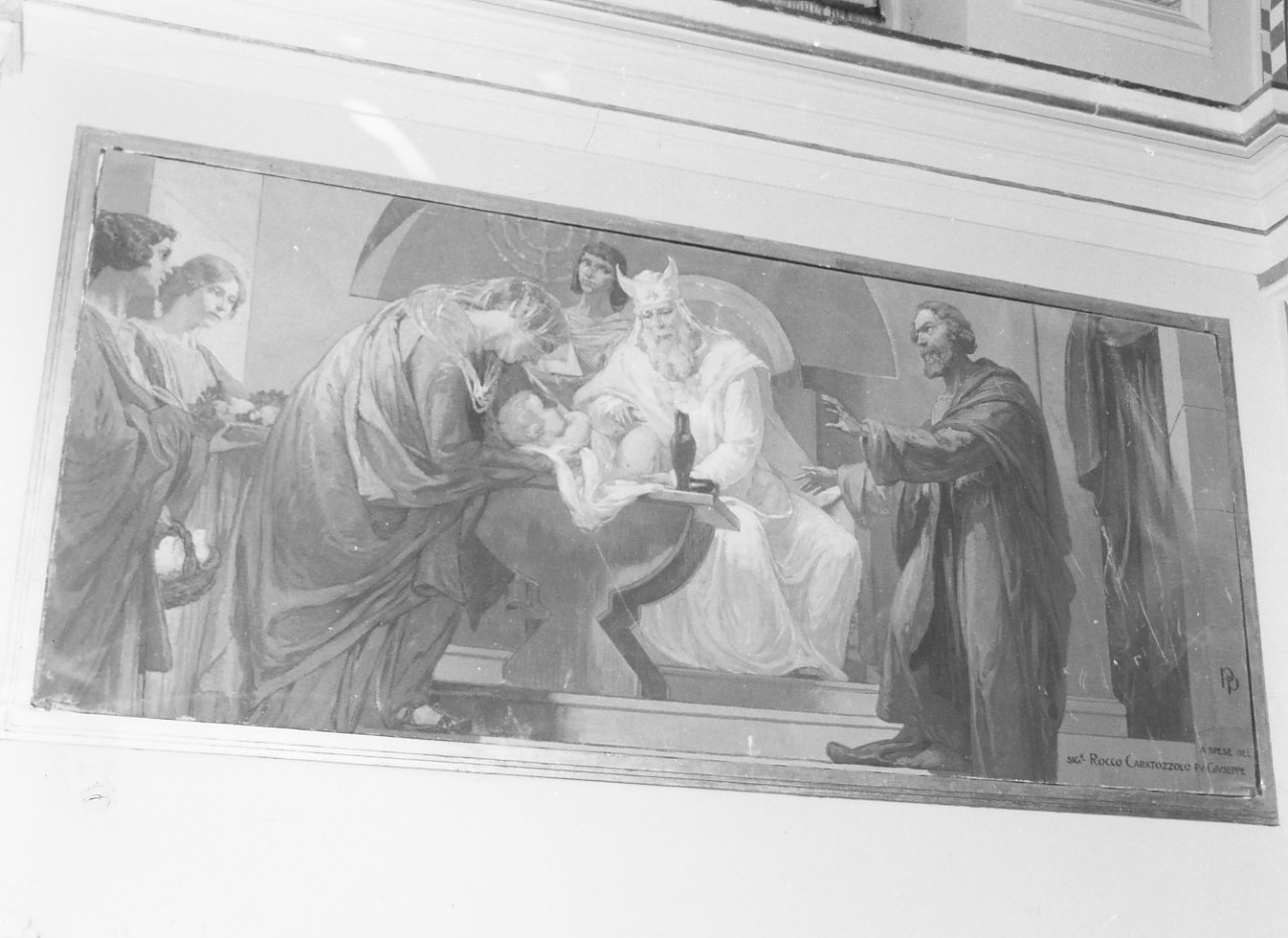 circoncisione di Gesù Bambino (dipinto, elemento d'insieme) di Pancirolo Primo (sec. XX)