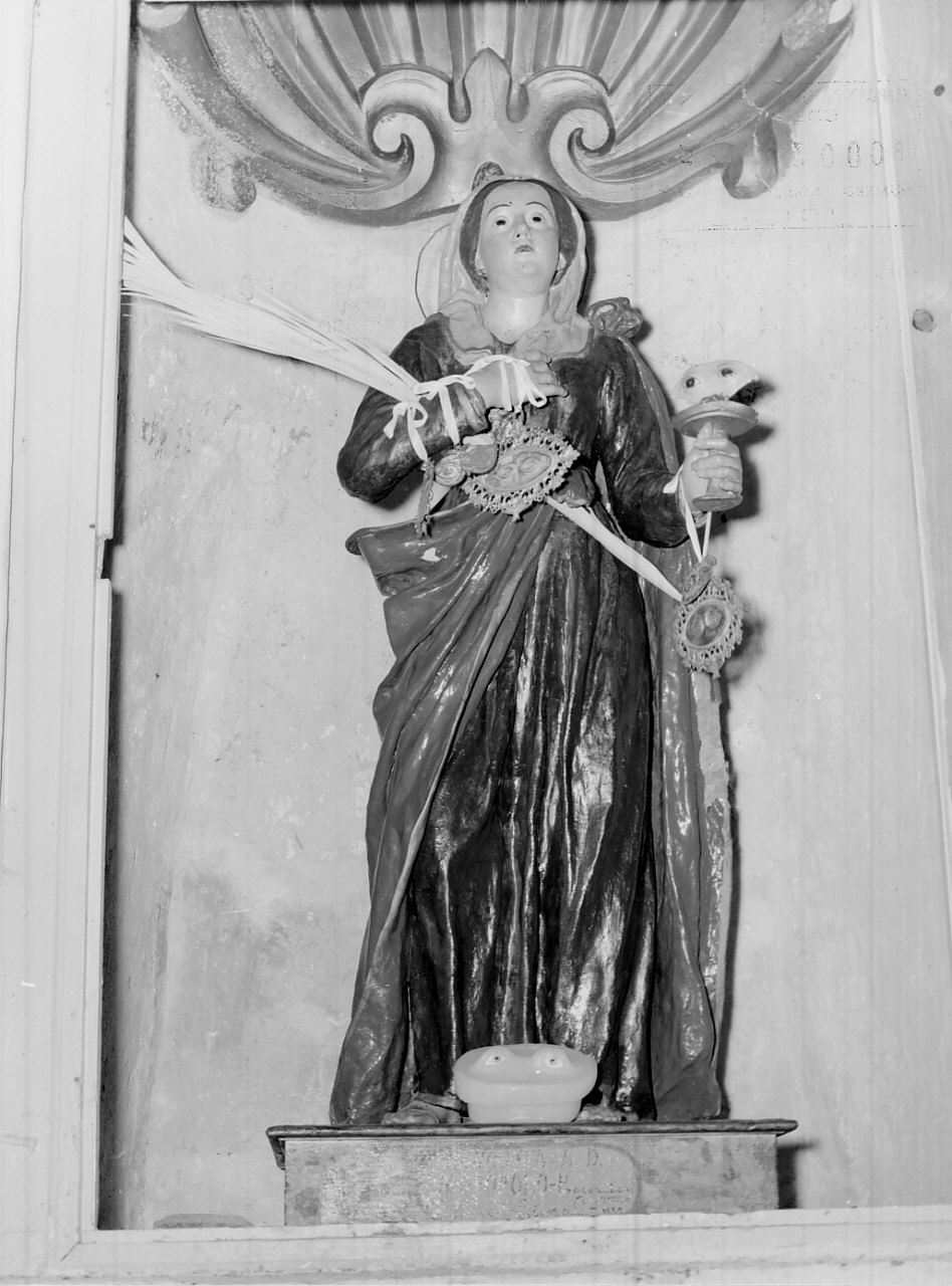 Santa Lucia (statua, opera isolata) - bottega Italia meridionale (fine/inizio secc. XIX/ XX)