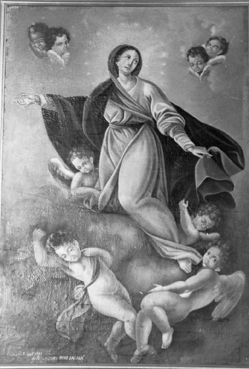 Madonna Assunta con angeli (dipinto, opera isolata) - ambito calabrese (sec. XIX)