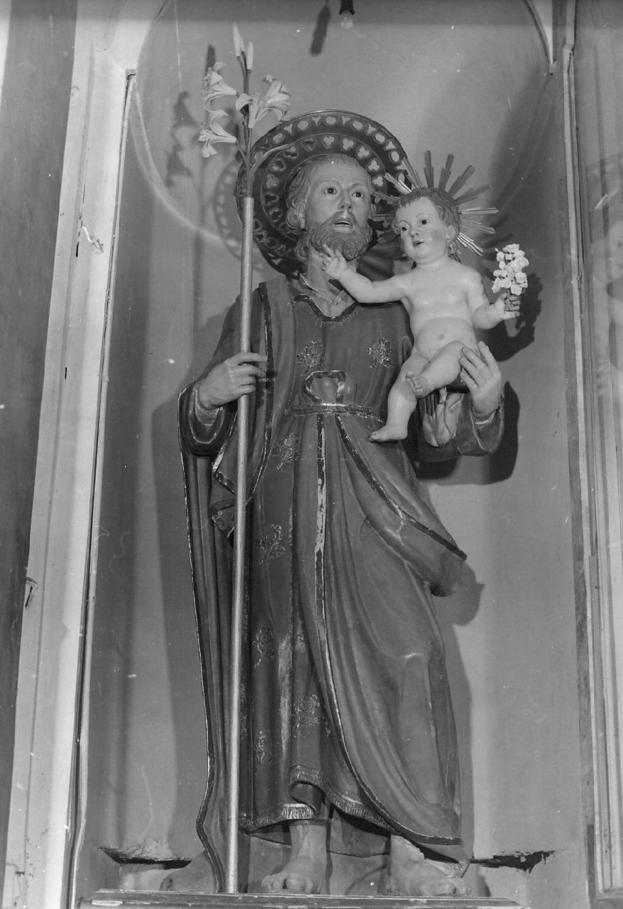 San Giuseppe e Gesù Bambino (statua processionale, opera isolata) - bottega calabrese (fine/inizio secc. XVIII/ XIX)