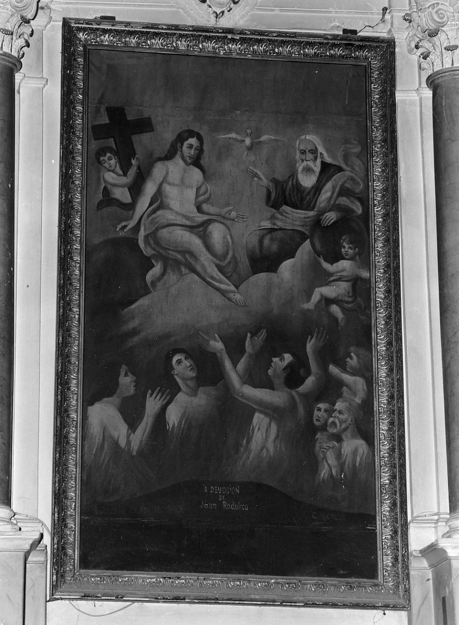 Trinità e anime del purgatorio (dipinto, opera isolata) di Moretti C (sec. XX)