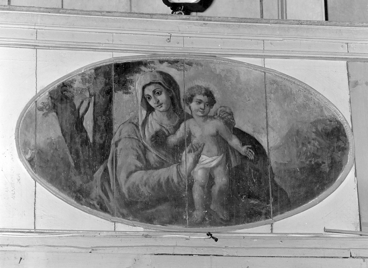 Madonna con Bambino (dipinto, elemento d'insieme) - ambito calabrese (fine/inizio secc. XIX/ XX)