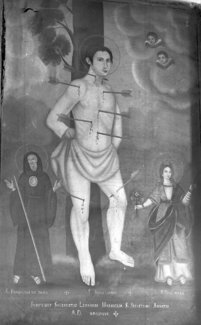 martirio di San Sebastiano (dipinto, opera isolata) - ambito calabrese (sec. XIX)