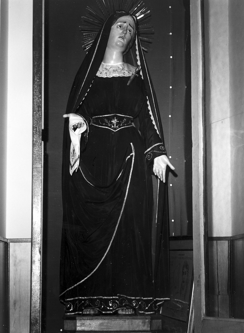Madonna Addolorata (manichino, opera isolata) - bottega Italia meridionale (inizio sec. XX)