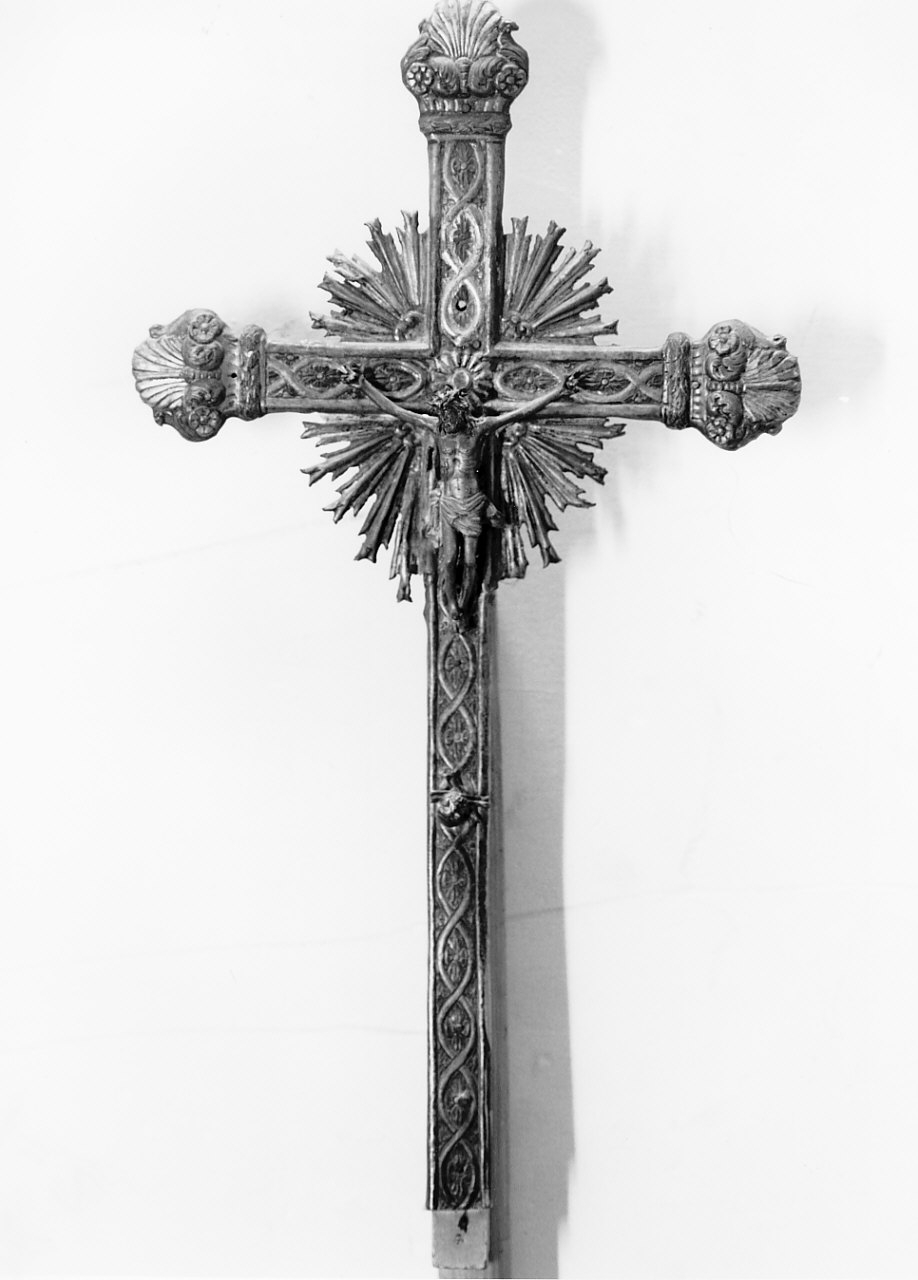 croce processionale, opera isolata - bottega napoletana (sec. XIX)