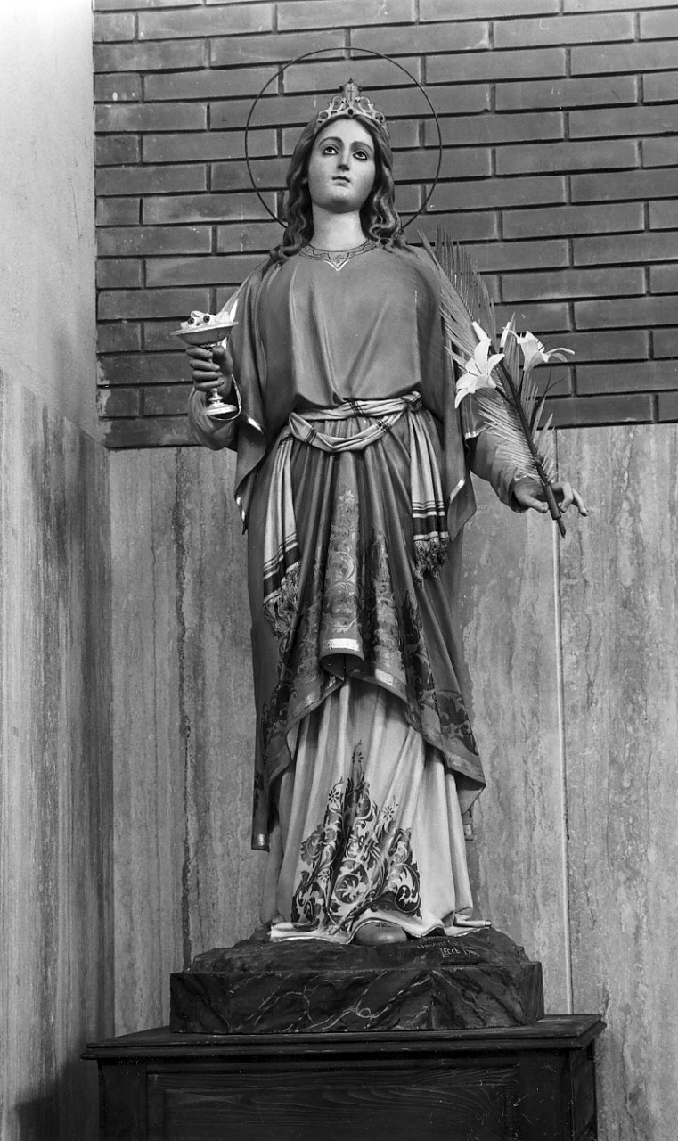 Santa Lucia (statua, opera isolata) di Premiata Unione Statuaria (sec. XX)