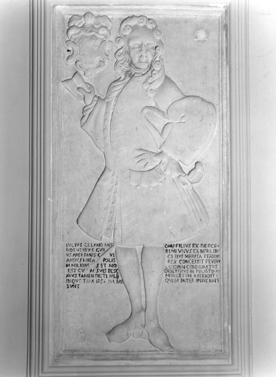 Giulio Celano, figura maschile (rilievo) - bottega Italia meridionale (metà sec. XVIII)
