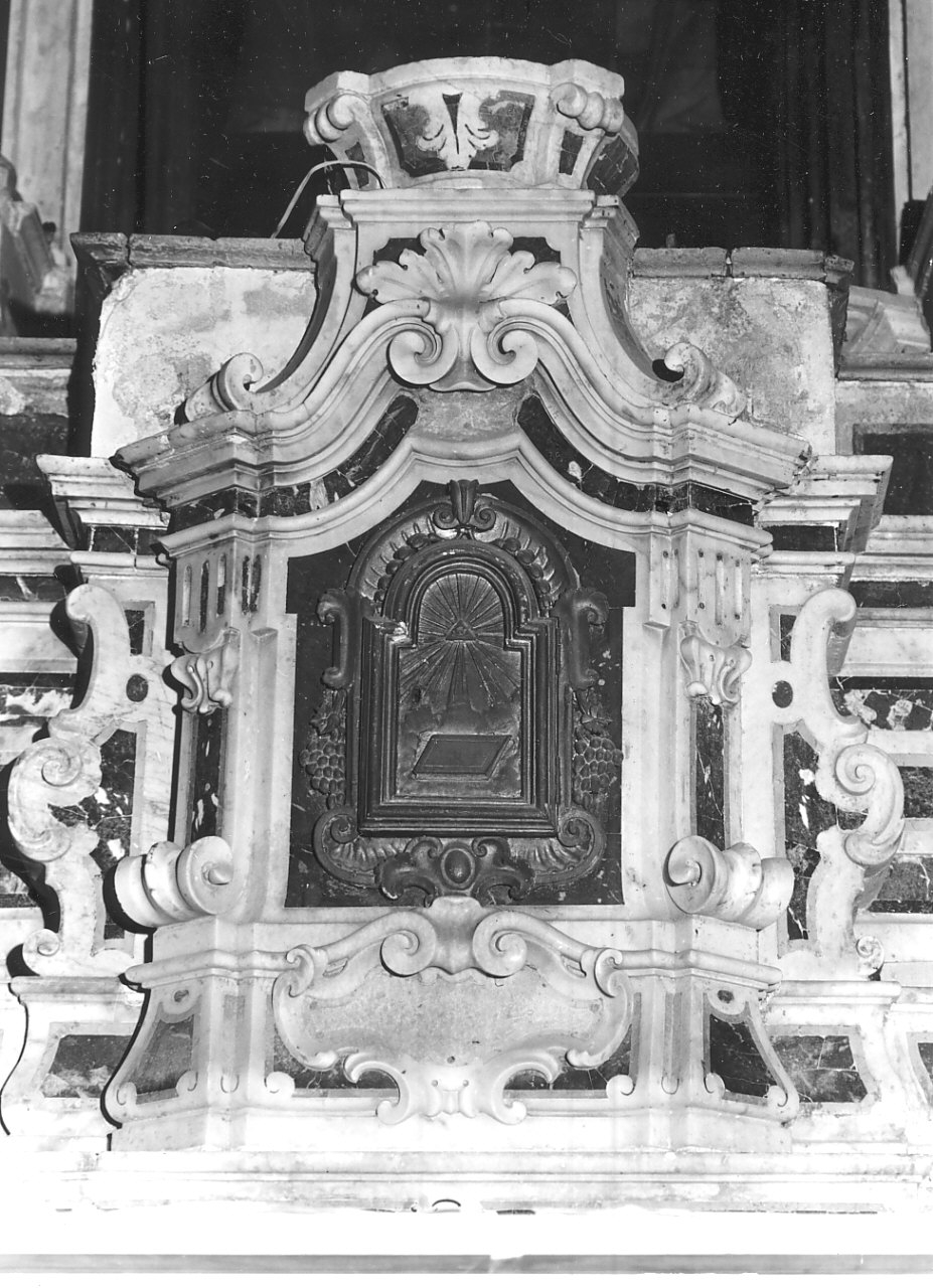 tabernacolo, elemento d'insieme - bottega napoletana (fine/inizio secc. XVII/ XVIII)