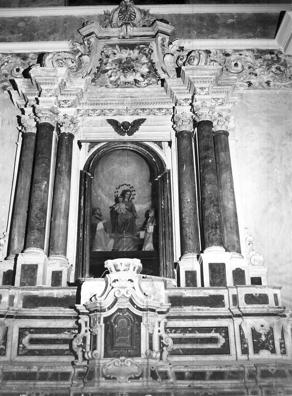 fastigio d'altare, elemento d'insieme - bottega napoletana (fine/inizio secc. XVII/ XVIII)