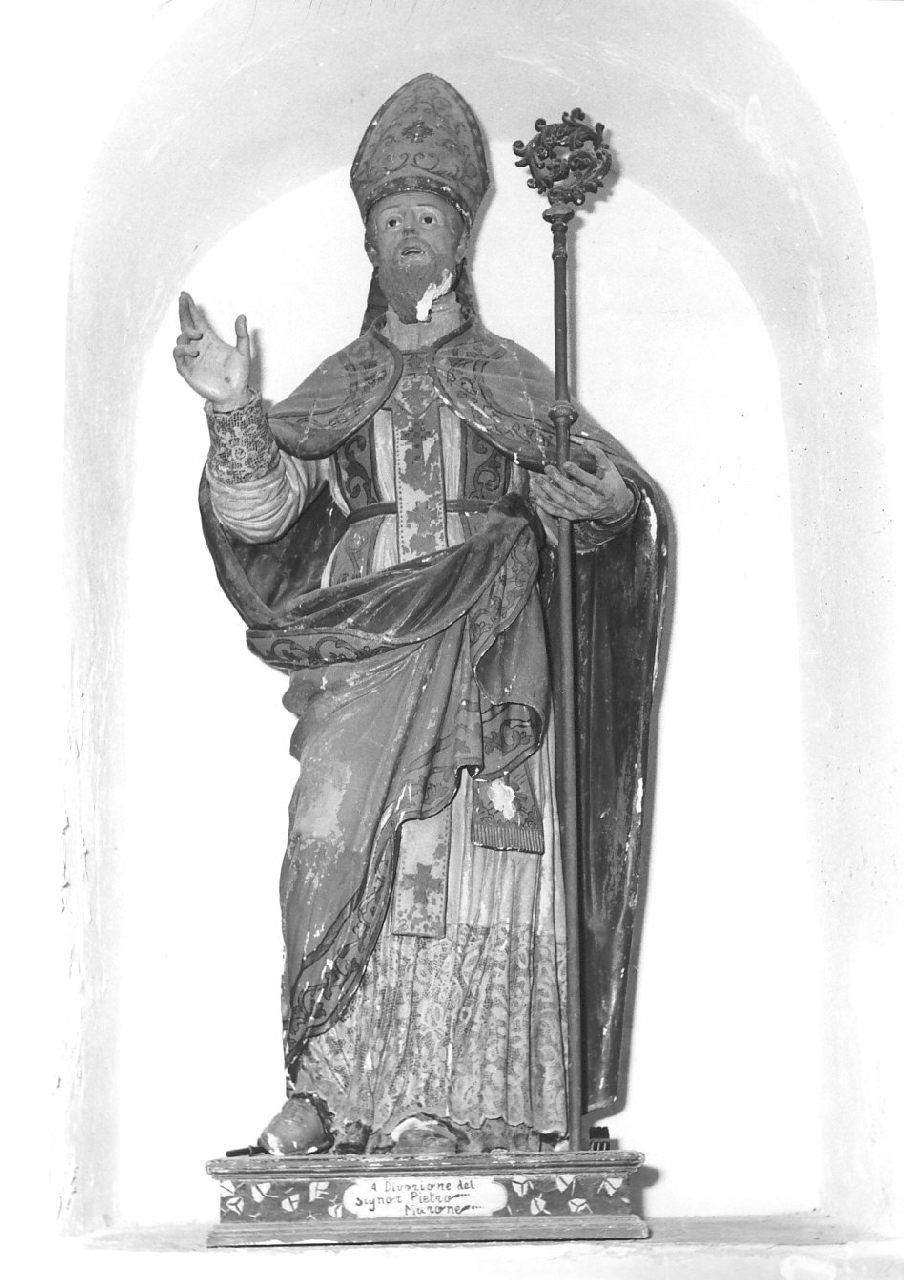 San Nicola di Bari (scultura, opera isolata) - bottega Italia meridionale (fine/inizio secc. XVIII/ XIX)