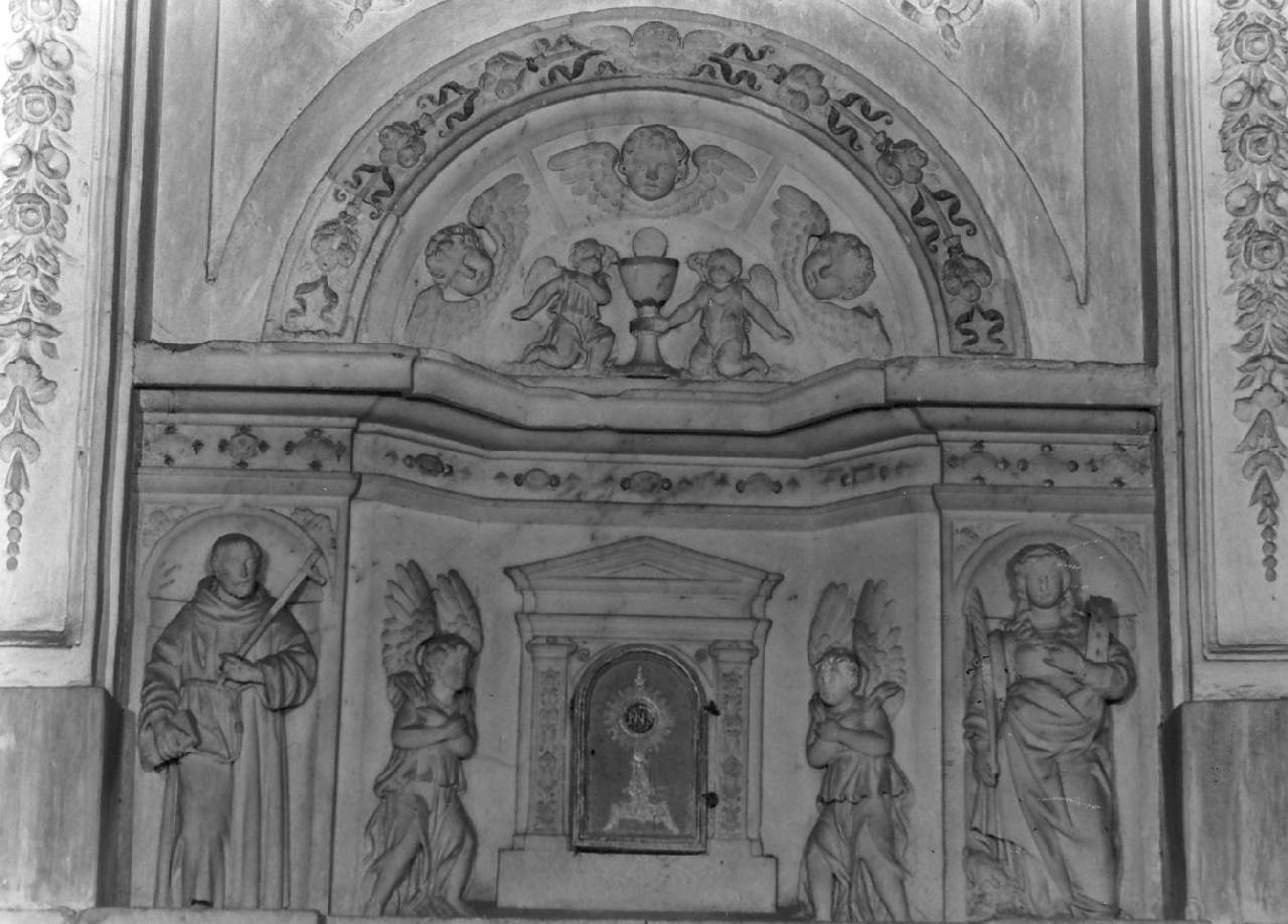 tabernacolo, elemento d'insieme - bottega siciliana (sec. XVI)