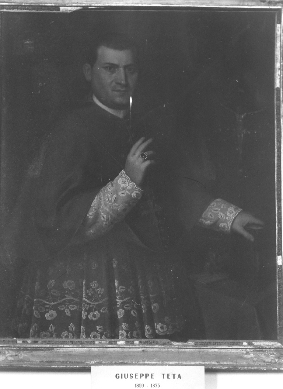 vescovo Giuseppe Teta, ritratto di ecclesiastico (dipinto, opera isolata) - ambito Italia meridionale (sec. XIX)