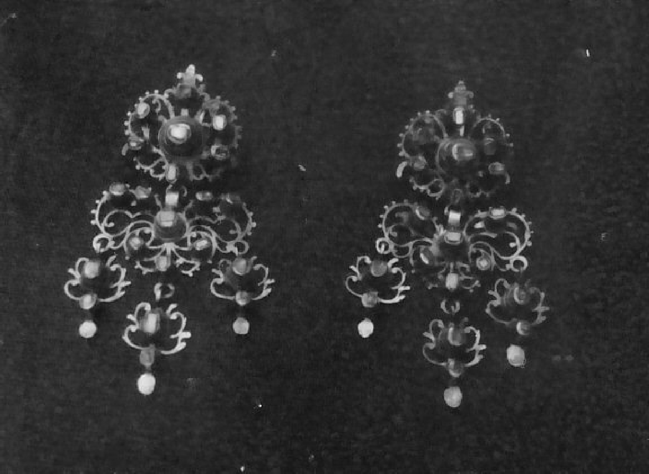 orecchino - a pendente, serie - bottega siciliana (?) (seconda metà sec. XIX)
