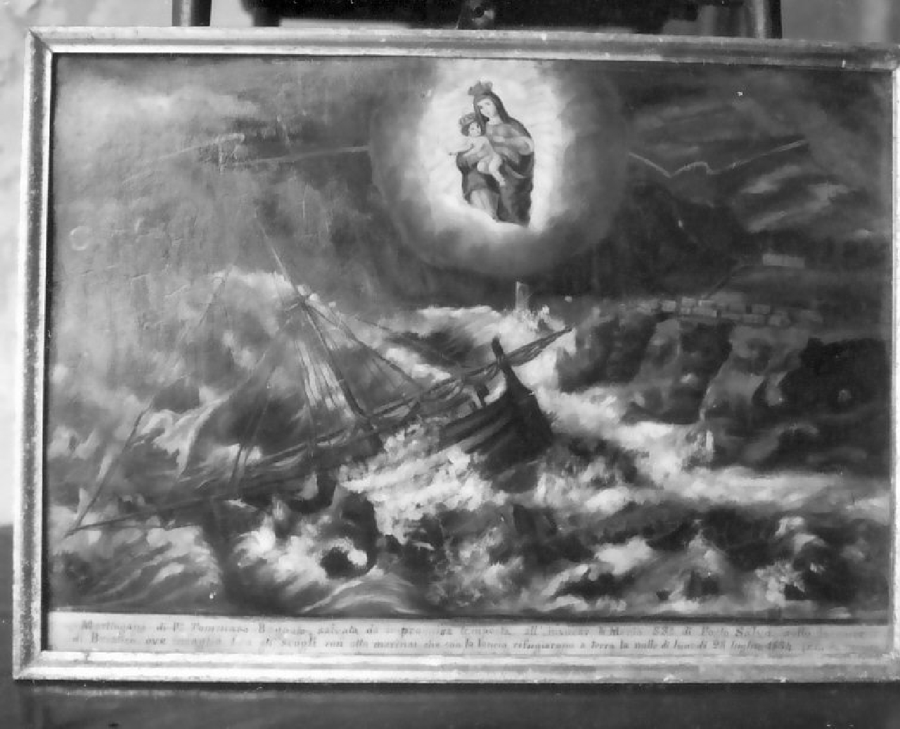 miracolo della Madonna (dipinto) di P. G. da Tropea (fine sec. XIX)