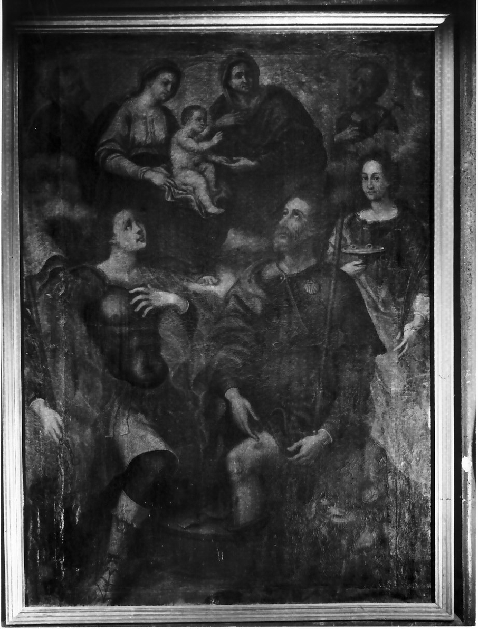 Sacra Famiglia e Santi (dipinto, opera isolata) - ambito Italia meridionale (sec. XVIII)