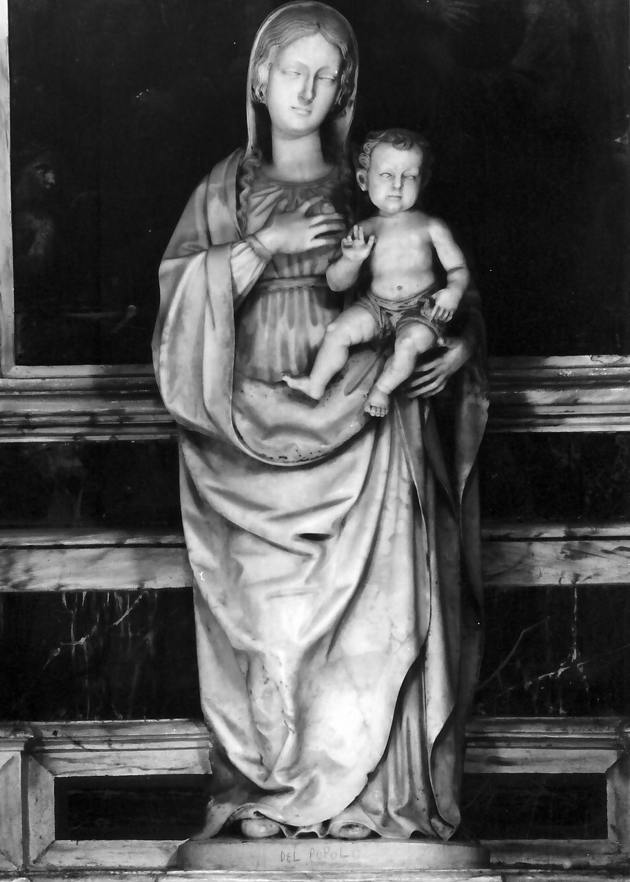 Madonna del Popolo, Madonna con Bambino (statua, opera isolata) di Gagini Antonello (scuola) (metà sec. XVI)