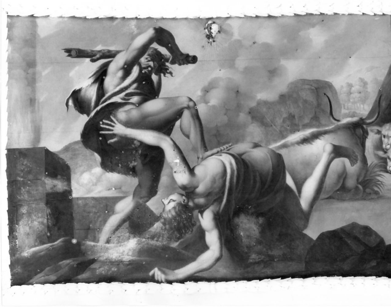 Caino uccide Abele (dipinto) di Paparo Emanuele (primo quarto sec. XIX)