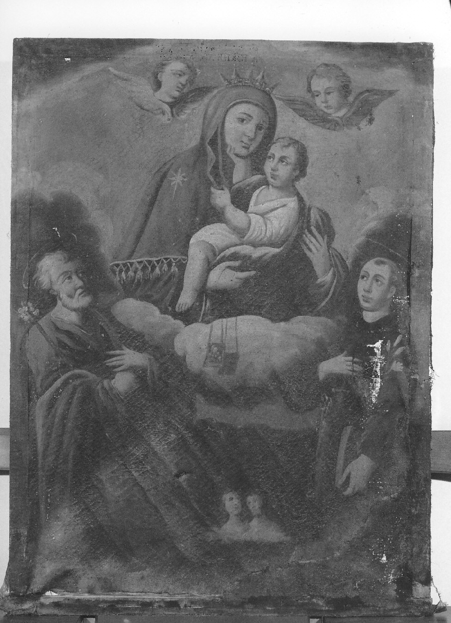 Madonna del Carmelo e santi (dipinto, opera isolata) - ambito Italia meridionale (fine/inizio secc. XVIII/ XIX)