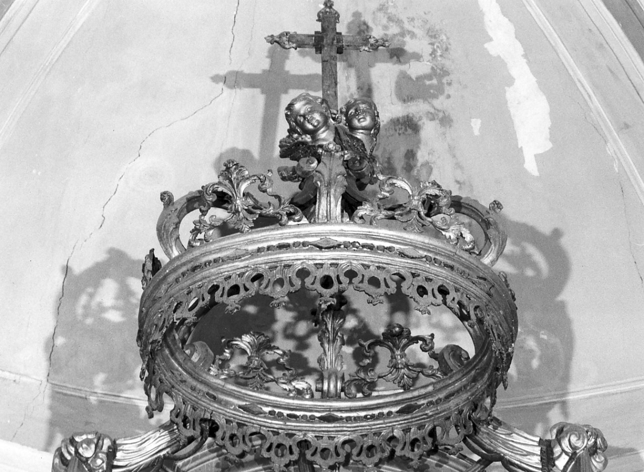 fastigio d'altare, elemento d'insieme - bottega calabrese (fine/inizio secc. XVIII/ XIX)