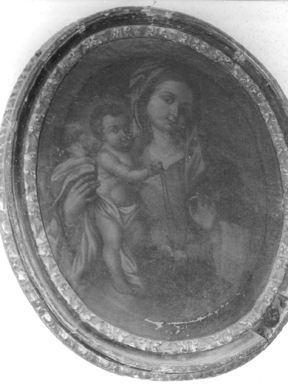 Madonna del Rosario (dipinto, opera isolata) - bottega Italia meridionale (sec. XIX)