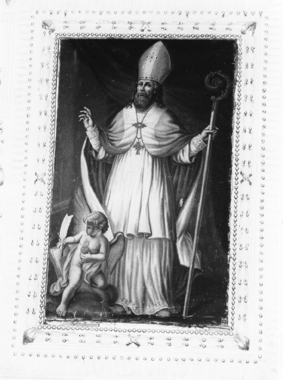 Sant'Agostino (dipinto, opera isolata) - ambito Italia meridionale (metà sec. XIX)