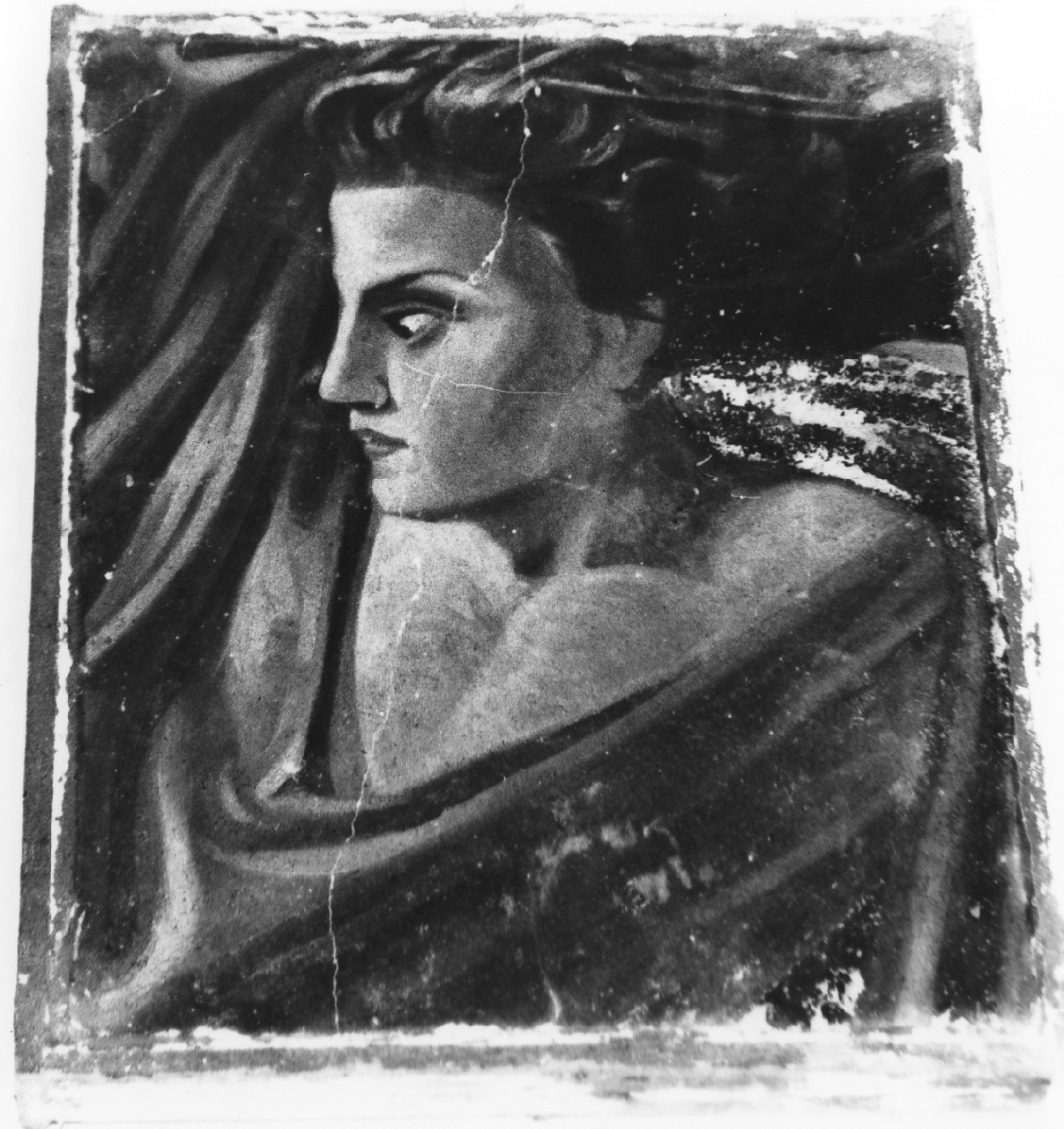 figura maschile (dipinto, frammento) - ambito Italia meridionale (fine sec. XVIII)