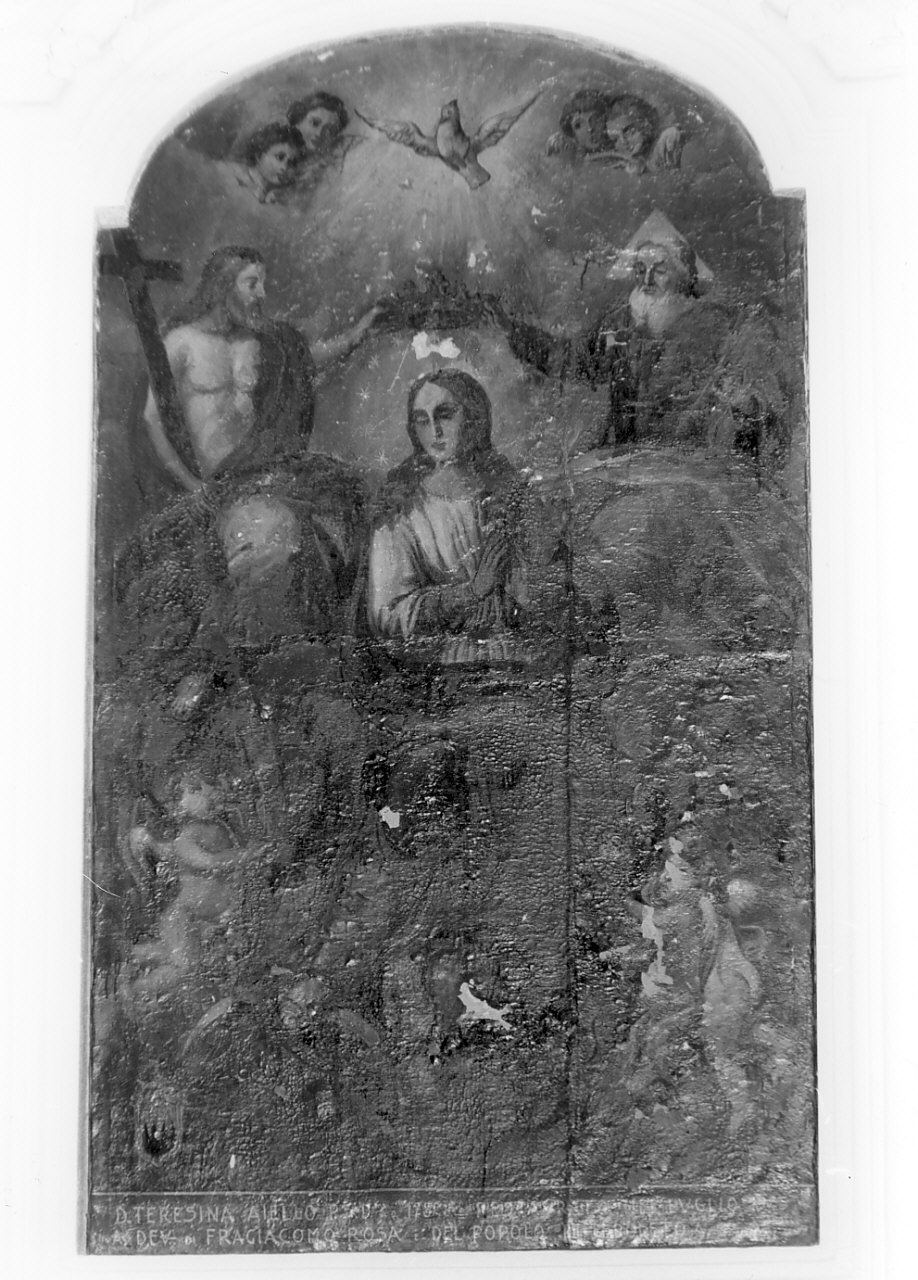 incoronazione di Maria Vergine (dipinto, opera isolata) - ambito Italia meridionale (sec. XVIII)