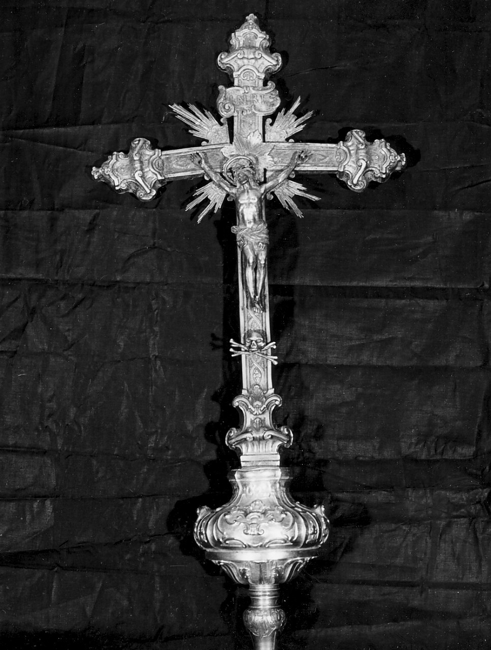 croce processionale, opera isolata - bottega napoletana (fine sec. XVIII)