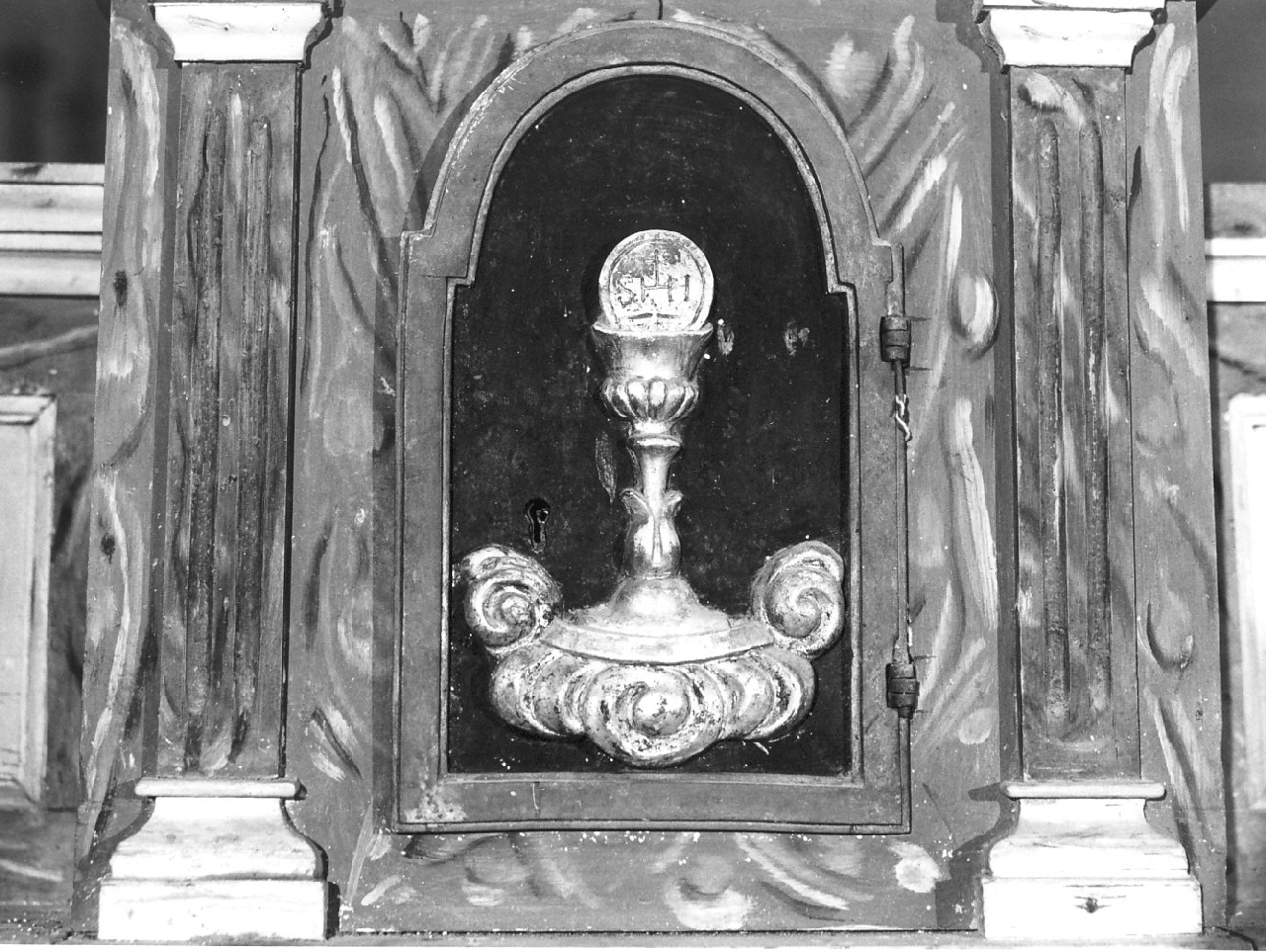 sportello di tabernacolo, elemento d'insieme - bottega calabrese (sec. XX)
