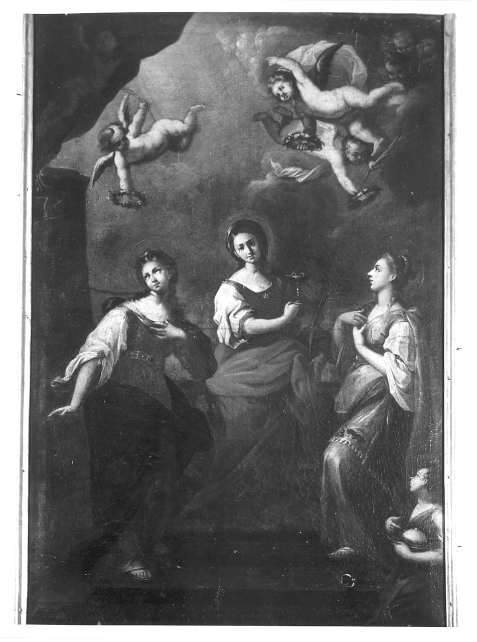 Santa Lucia, Sant'Agata e Santa Barbara (dipinto) - ambito messinese (sec. XVII)