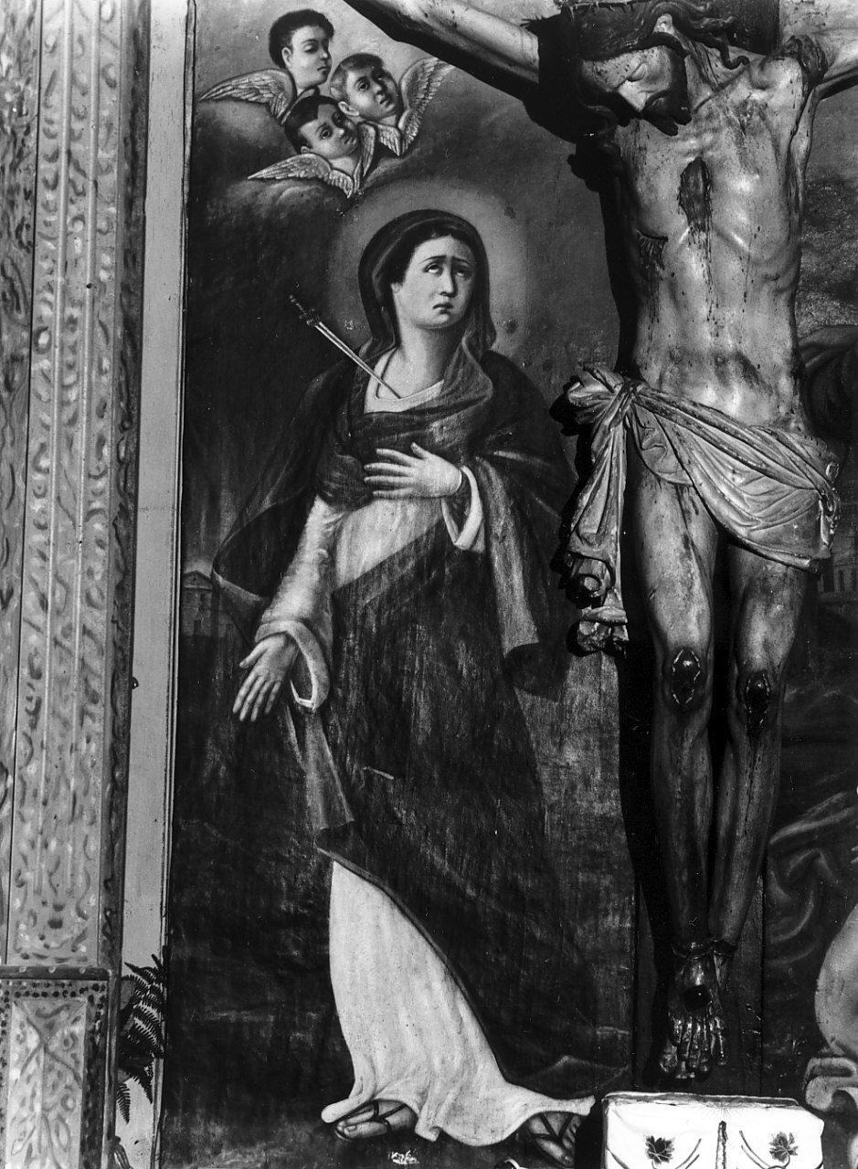 Madonna Addolorata (dipinto, elemento d'insieme) - ambito Italia meridionale (sec. XIX)