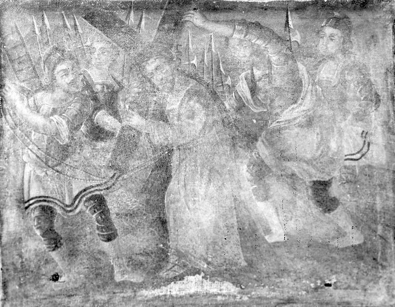 stazione II: Gesù caricato della croce (dipinto, elemento d'insieme) - ambito Italia meridionale (sec. XIX)