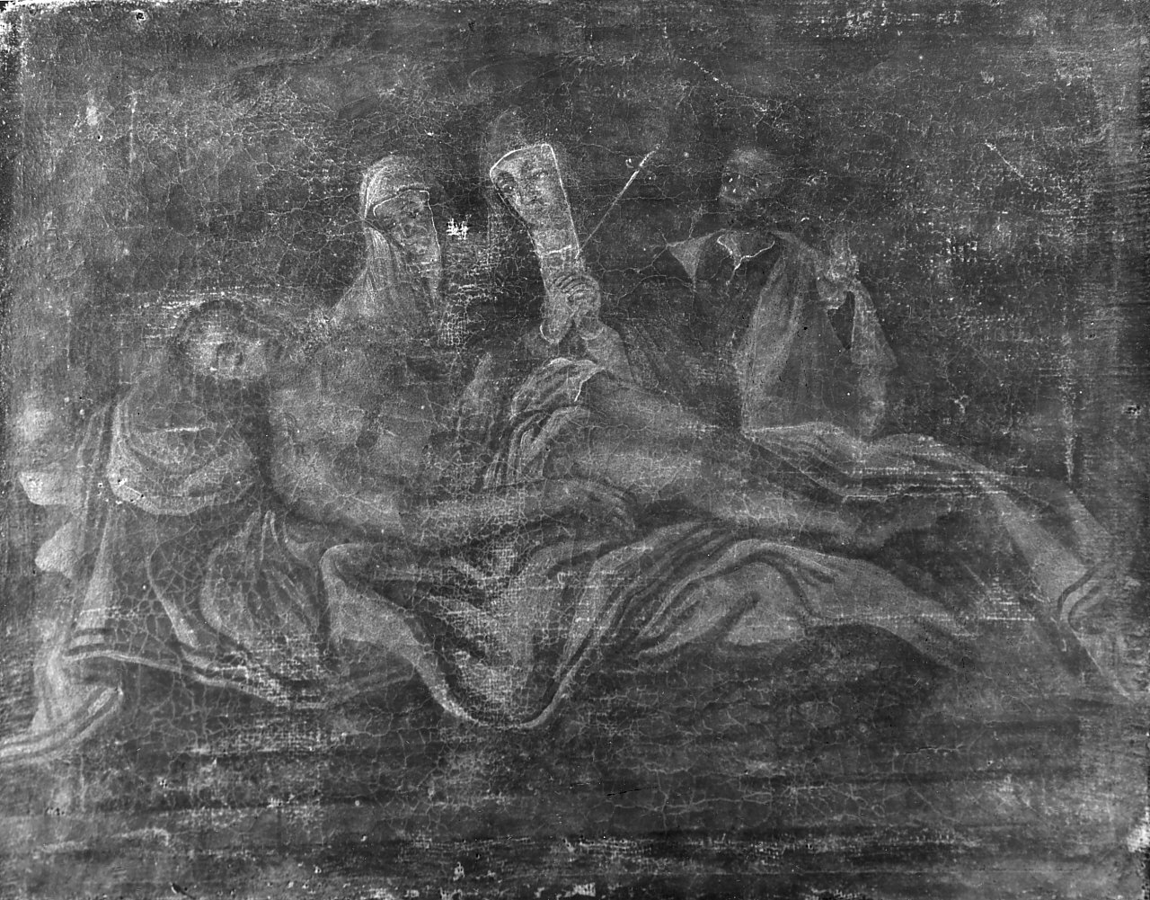 stazione XIII: Gesù deposto dalla croce (dipinto, elemento d'insieme) - ambito Italia meridionale (sec. XIX)