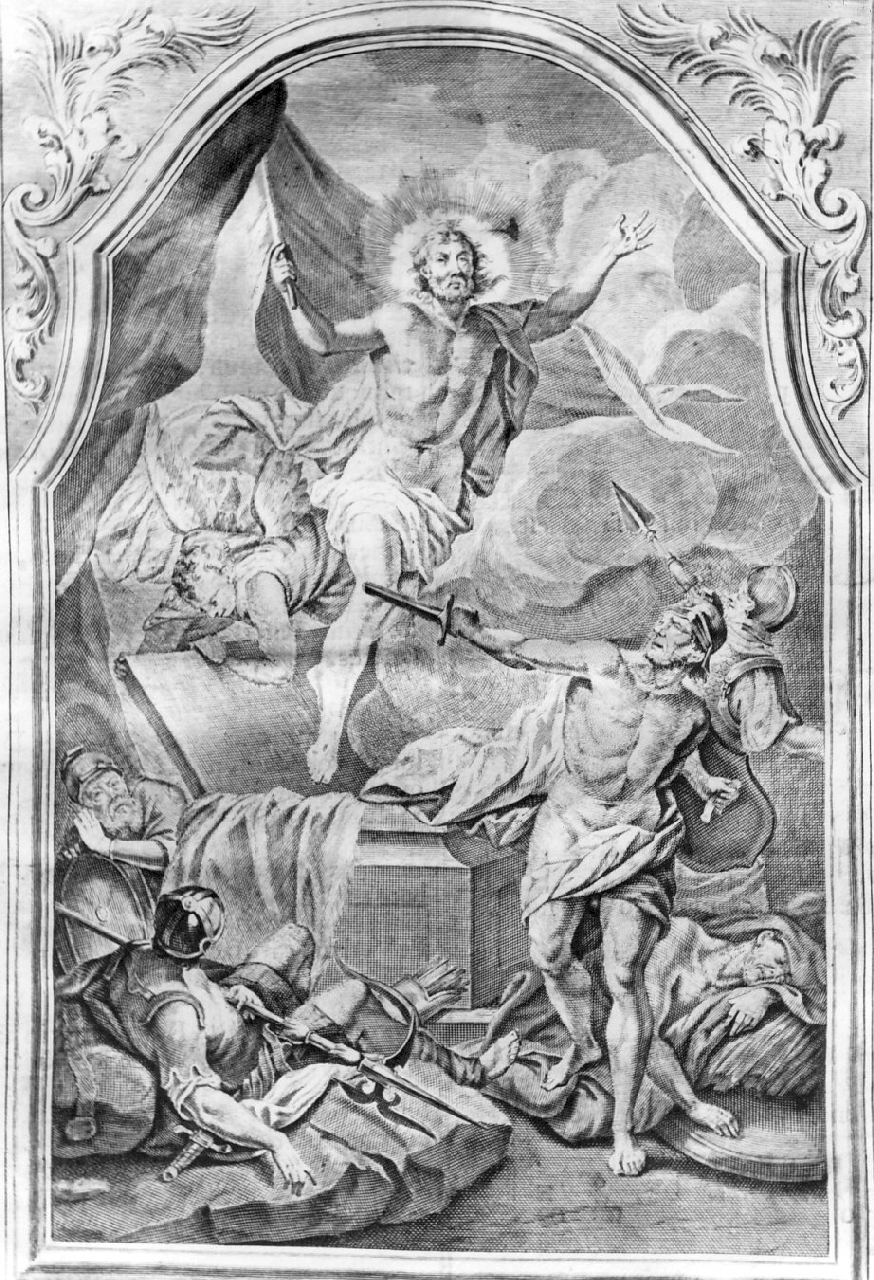 resurrezione di Cristo (stampa, opera isolata) di Heylbrouck Michael (sec. XVIII)