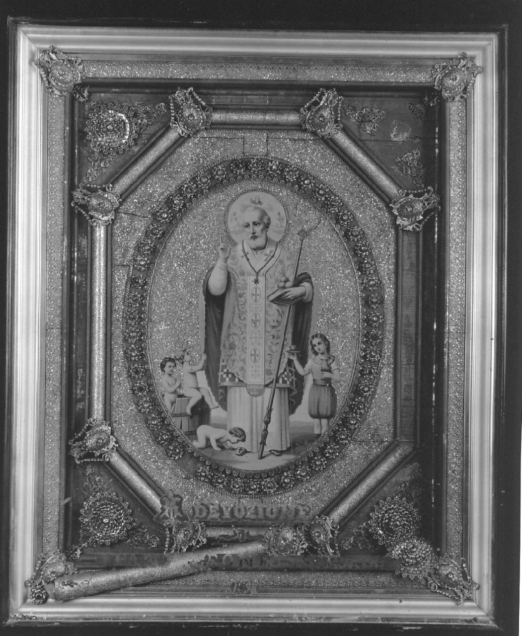 San Nicola di Bari (stampa, opera isolata) - ambito Italia meridionale (sec. XIX)
