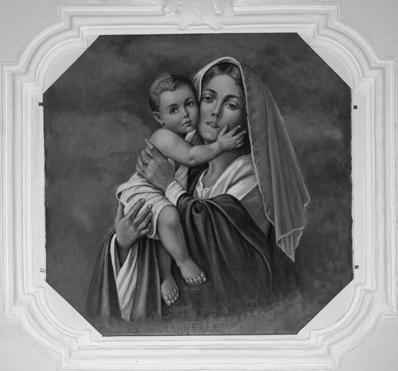 Madonna con bambino (dipinto, opera isolata) - ambito calabrese (prima metà sec. XX)