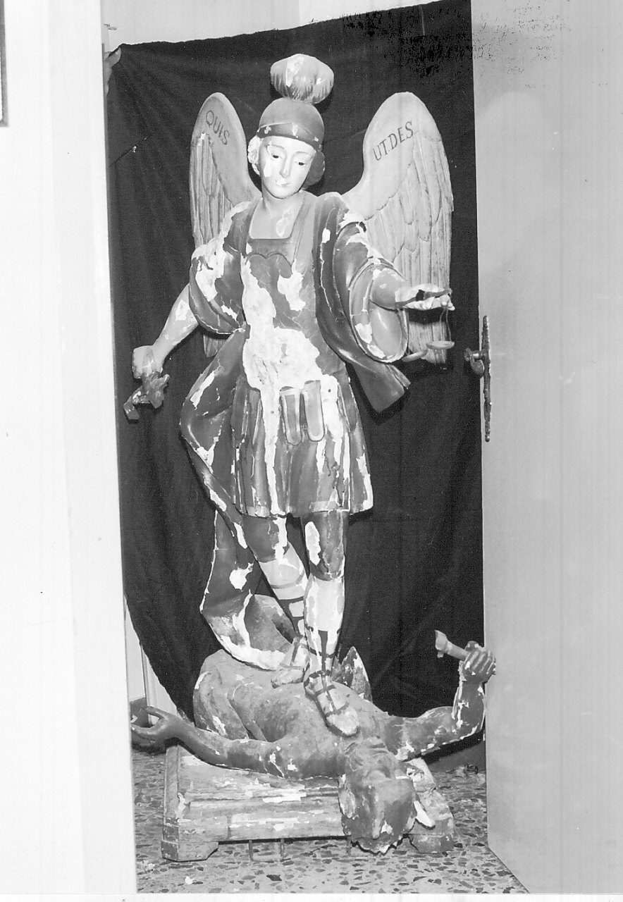 San Michele Arcangelo (statua, opera isolata) - bottega Italia meridionale (prima metà sec. XIX)
