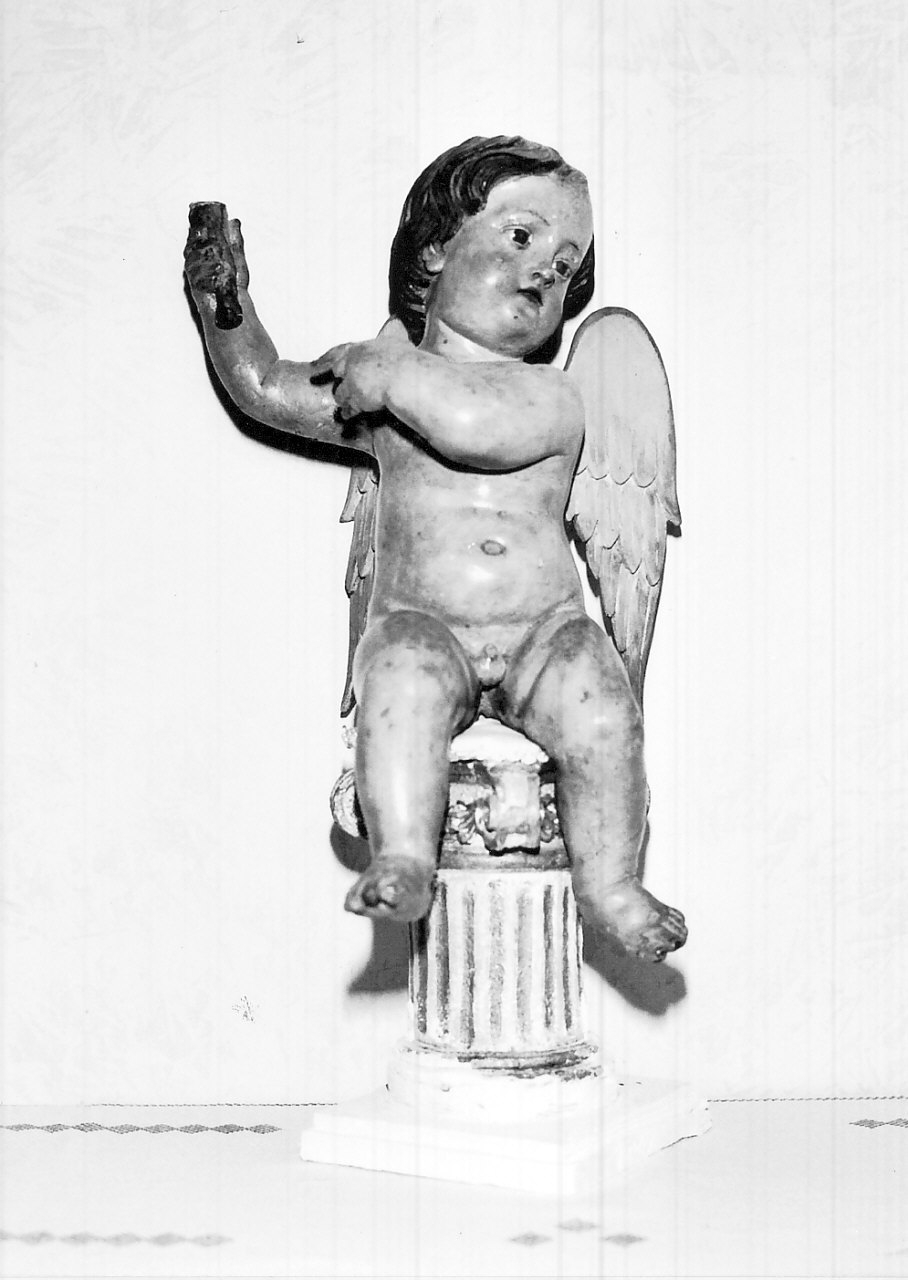candelabro - a statuetta, opera isolata - bottega napoletana (seconda metà sec. XVII)