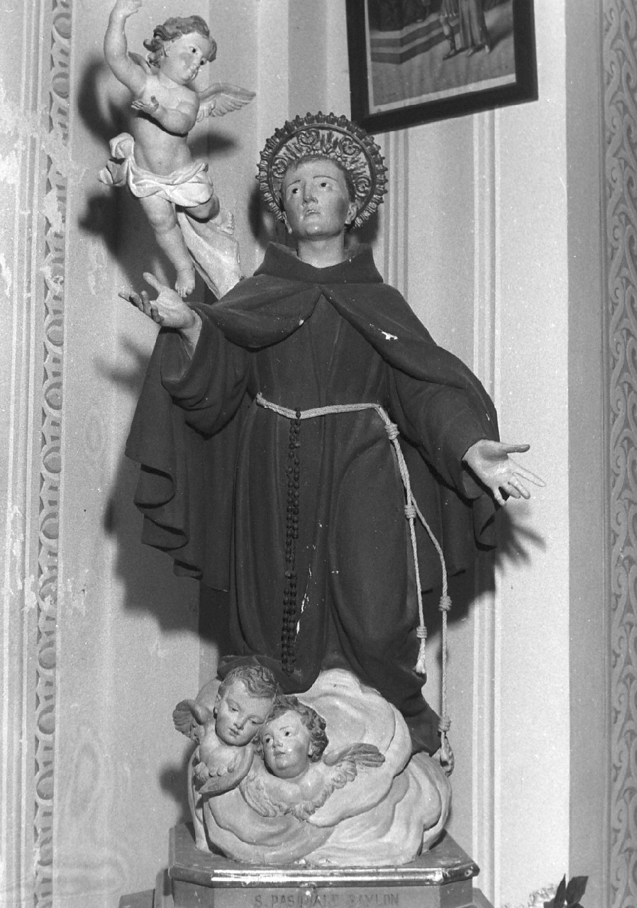 San Pasquale Baylon (statua, opera isolata) di Gerrone (sec. XIX)