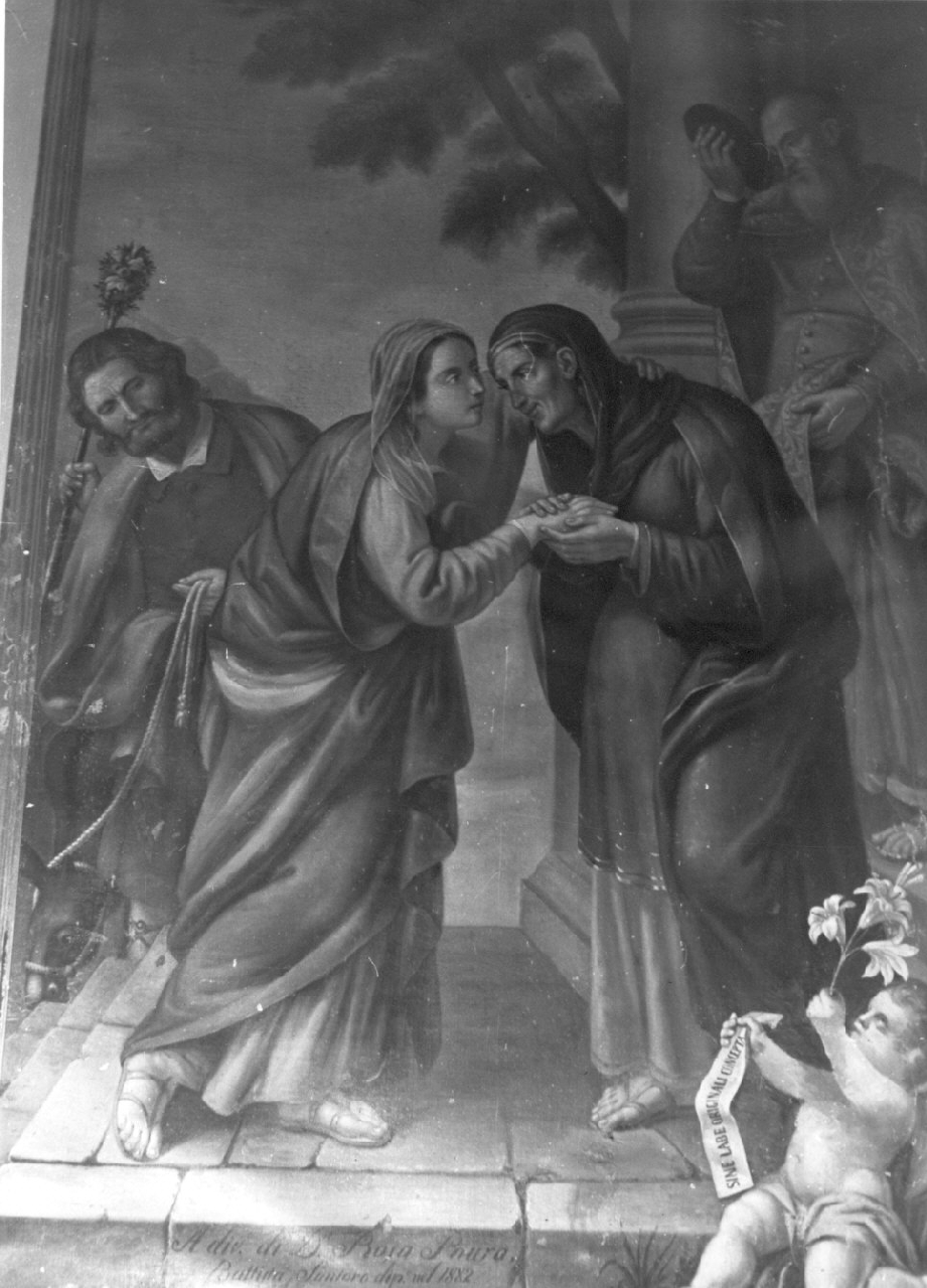 visitazione (dipinto, opera isolata) di Santoro Giovanni Battista (sec. XIX)