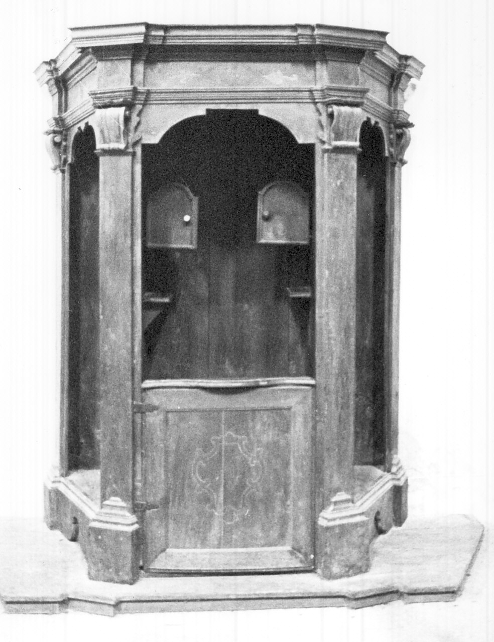 confessionale, serie - bottega calabrese (fine/inizio secc. XVIII/ XIX)