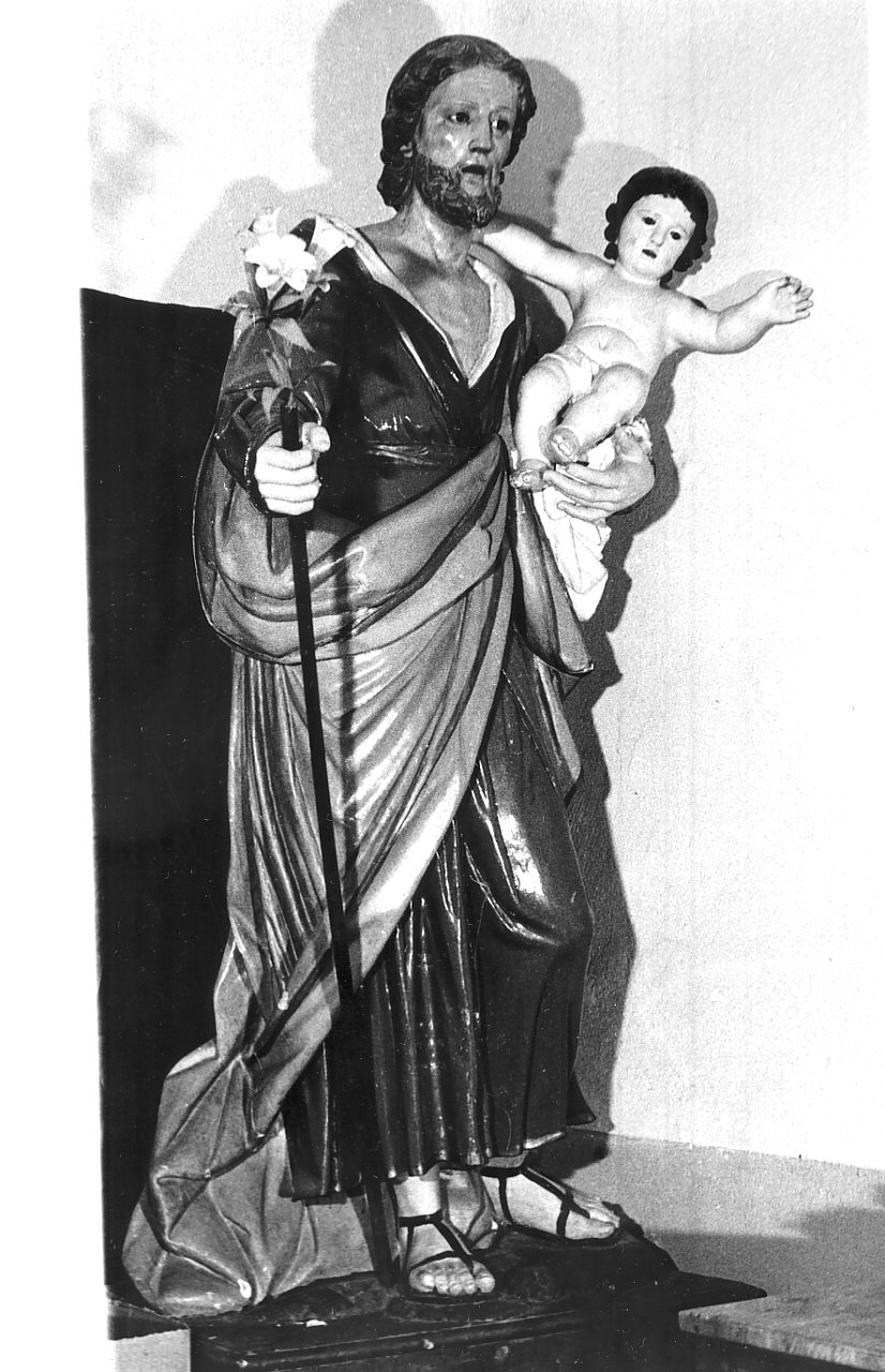 San Giuseppe e Gesù Bambino (statua, opera isolata) - bottega Italia meridionale (sec. XVII)