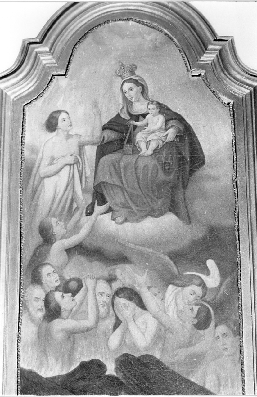 Madonna del Carmelo intercede per le anime del purgatorio (dipinto) di Volpe (sec. XIX)