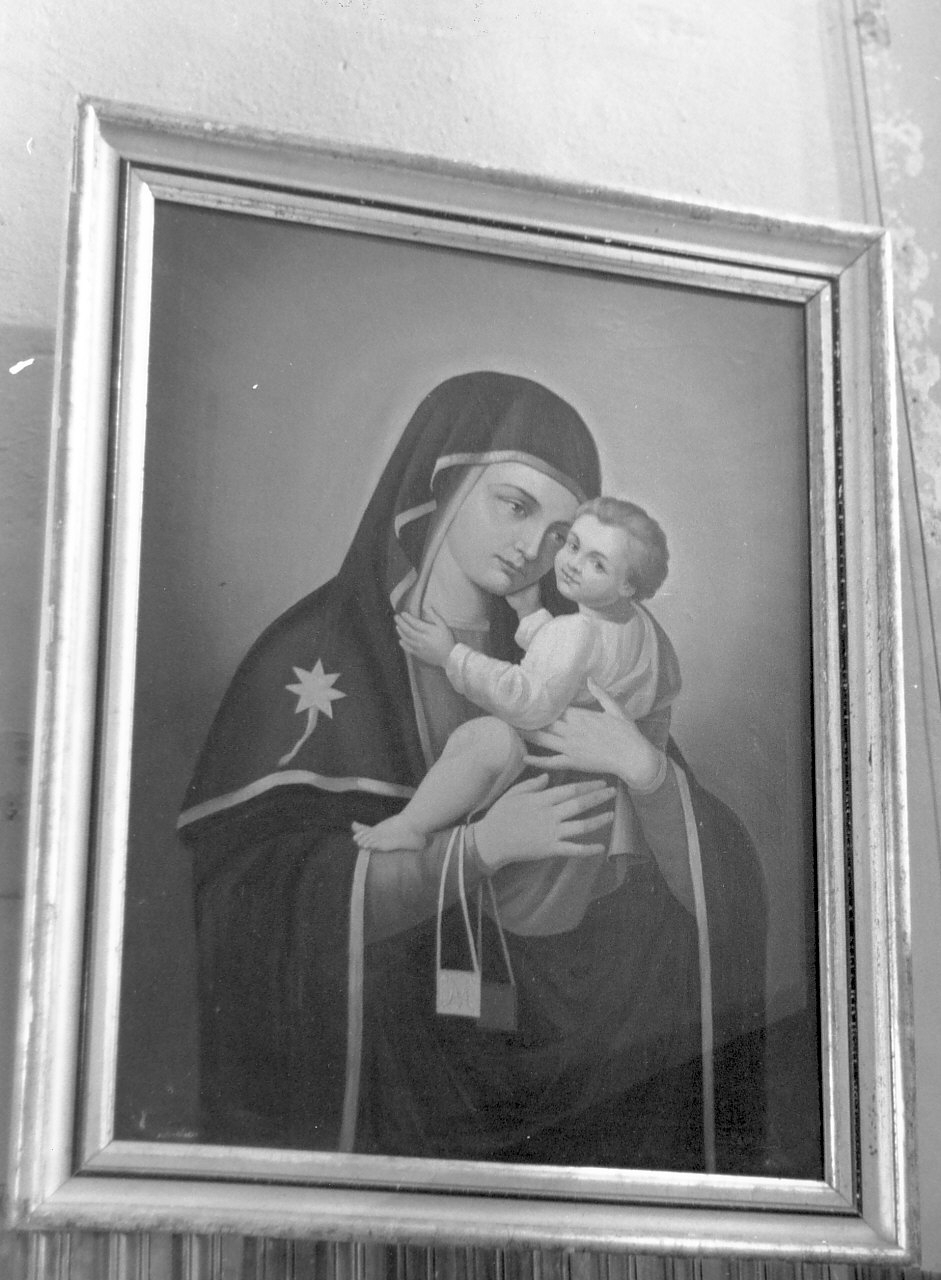 Madonna del Carmelo (dipinto, opera isolata) - ambito Italia meridionale (fine sec. XIX)