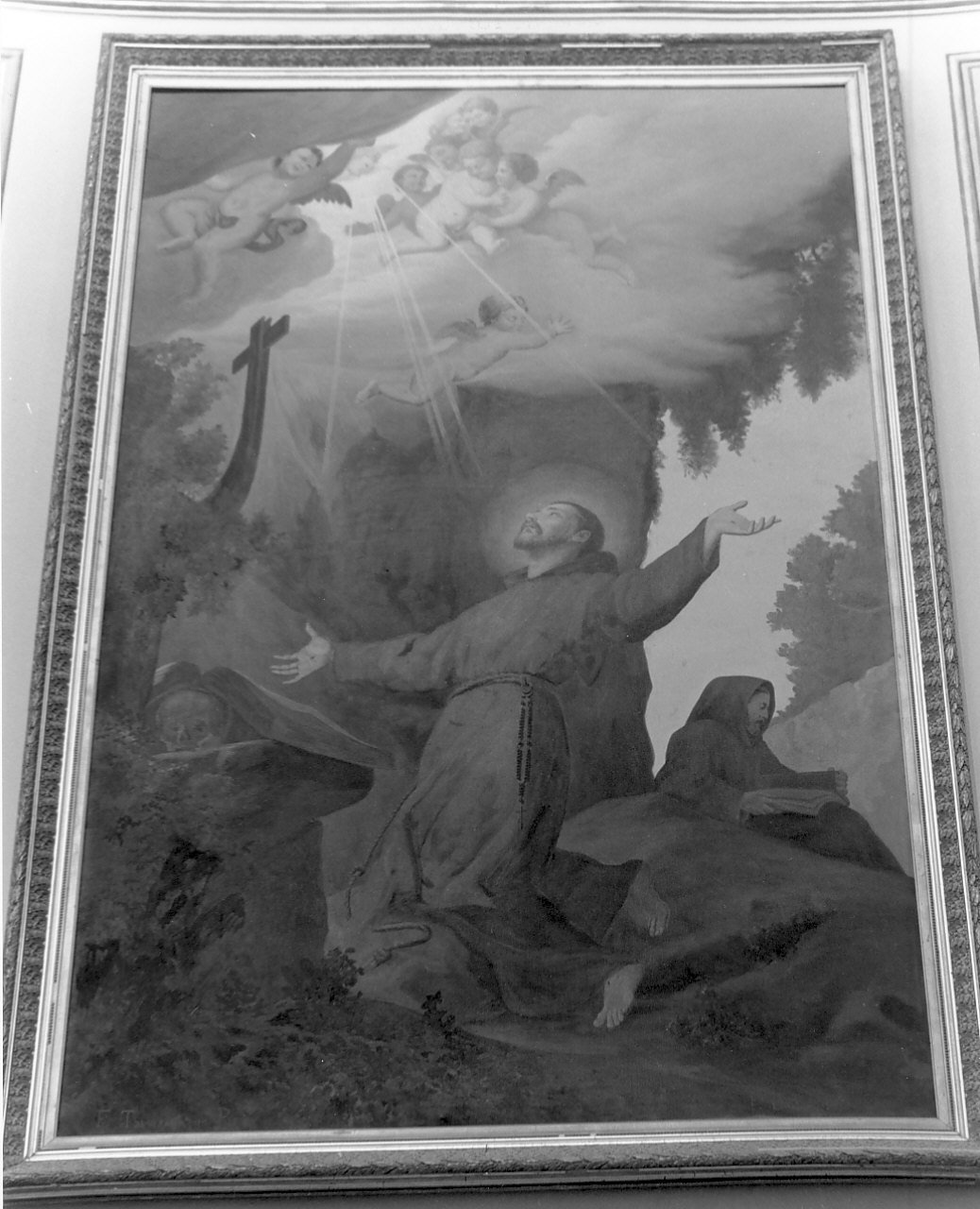 San Francesco d'Assisi riceve le stimmate (dipinto, opera isolata) di Pagliari F (sec. XIX)