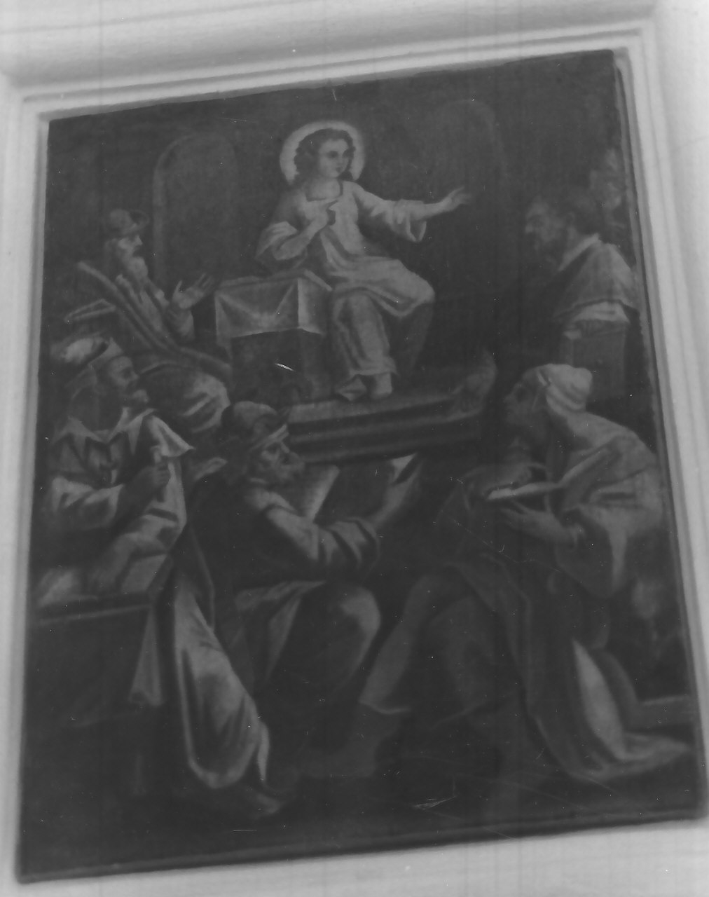 disputa di Gesù con i dottori nel tempio (dipinto, elemento d'insieme) - ambito Italia meridionale (seconda metà sec. XIX)
