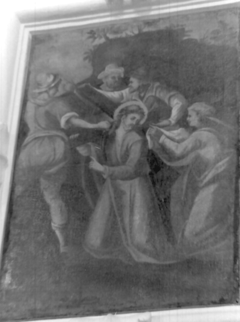 stazione II: Gesù caricato della croce (dipinto, ciclo) - ambito Italia meridionale (seconda metà sec. XIX)